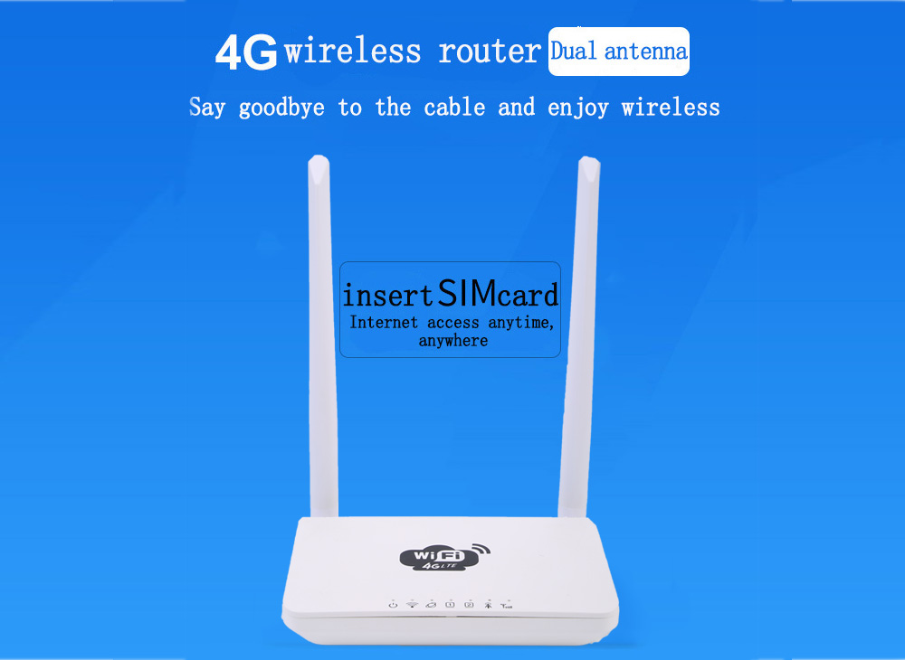 WiFi Router 4G LTE 300Mbps Home wireless router CPE - White