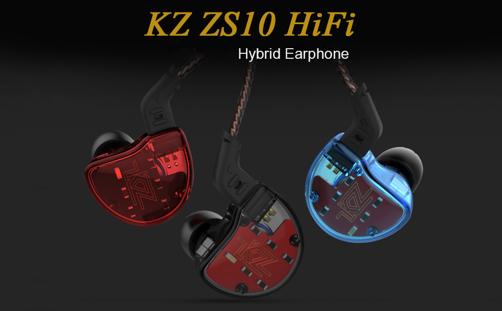 KZ ZS10 HiFi Hybrid Earphone Wired Earbuds