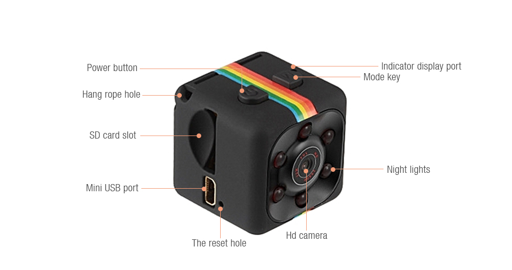 Mini Colorful HD Infrared Light Night Vision Camcorders